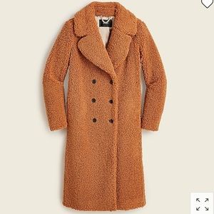 J.CREW Double-breasted teddy sherpa topcoat